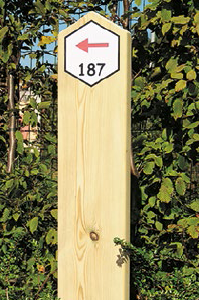 Borne en pointe 150cm