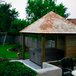 Lodge Cuisine extérieure avec auvent