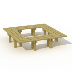 Banc Lyon 4 faces avec ou sans dossier